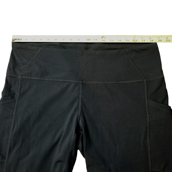Prana Womens 3X Leggings Electa High Waist Black With Pockets UPF Wide Waistband - Picture 5 of 8